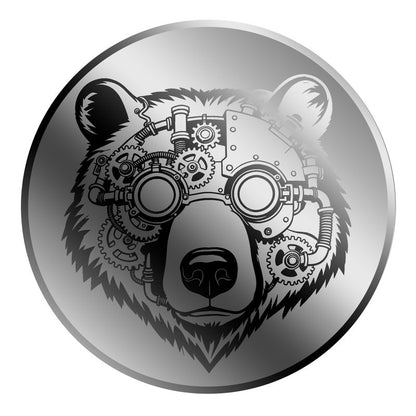 2026 Liberia Steampunk Black Bear 1/1000 oz Platinum Coin in Card (03/11)