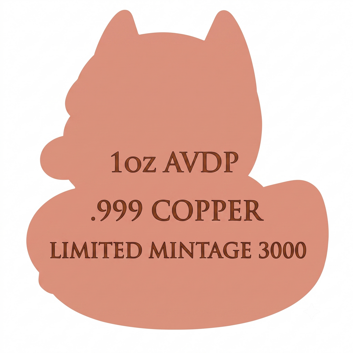 The Caped Quacker 1 oz Copper Shaped (08/29)