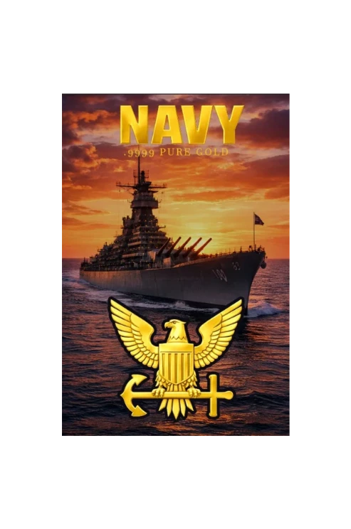 2026 U.S. Navy 1/1000 Gold in Card .9999 Gold