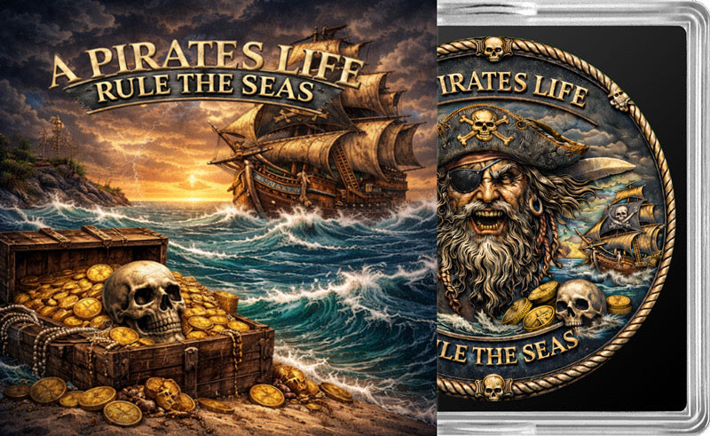 Pirate's Life Colorized 1 oz Copper Round (03/20)