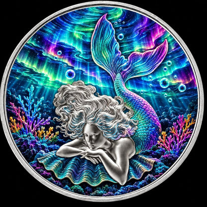 2026 Samoa Mermaid: Ocean Aurora 1 oz Silver Coin (199 Mintage)