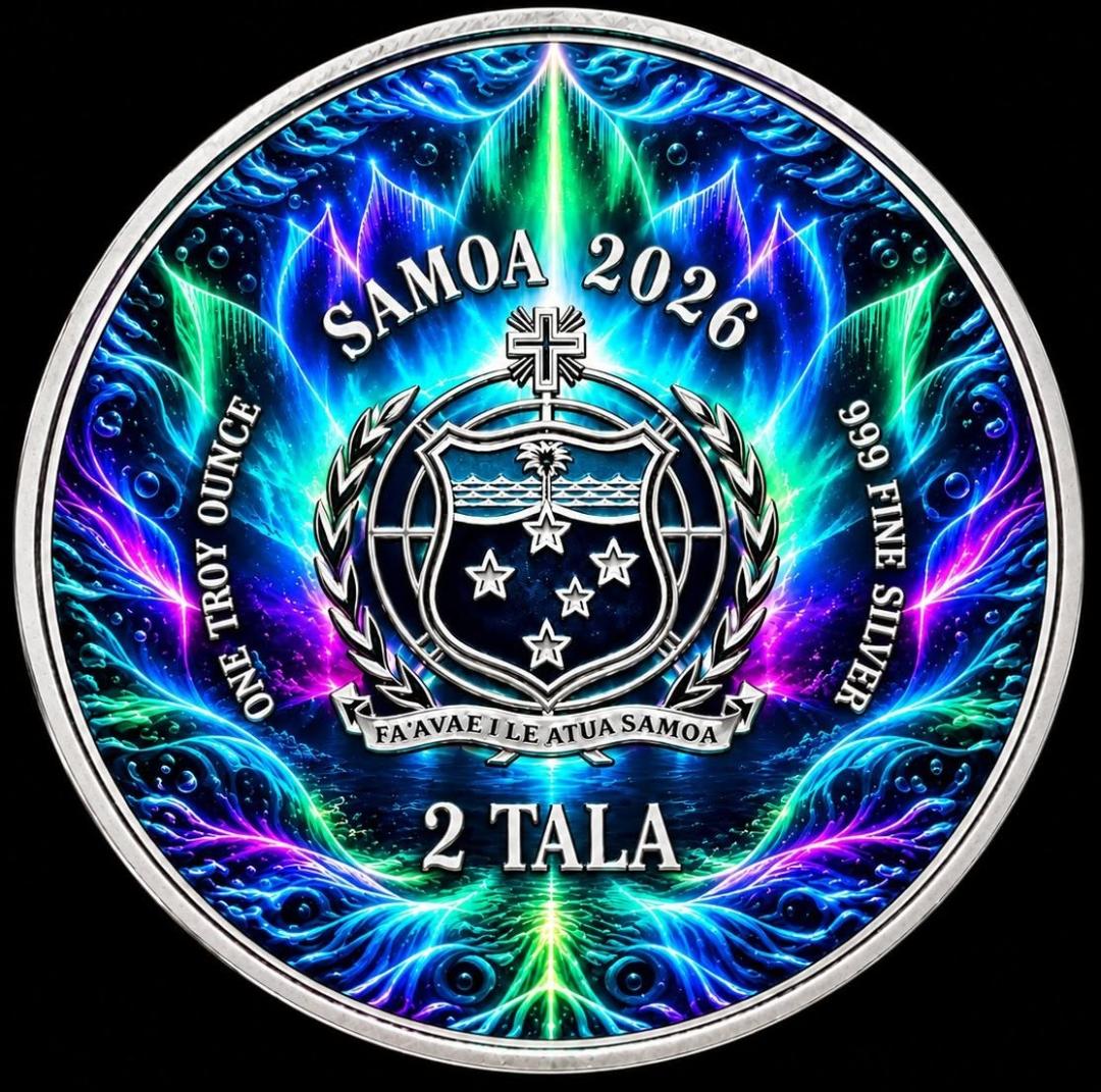 2026 Samoa Mermaid: Ocean Aurora 1 oz Silver Coin (199 Mintage)