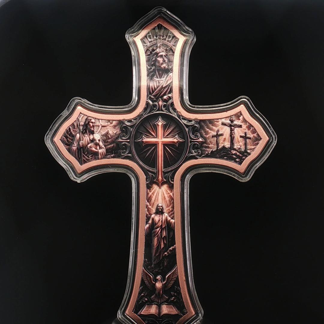 5 oz Copper High Relief Shaped Cross in Capsule (2500 Mintage)