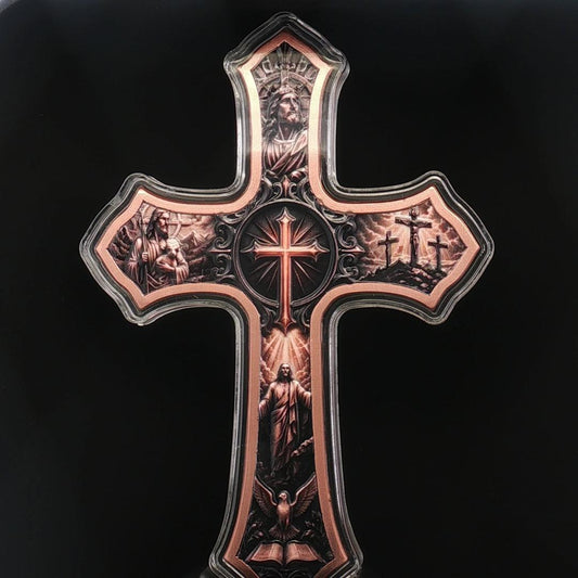 5 oz Copper High Relief Shaped Cross in Capsule (2500 Mintage)