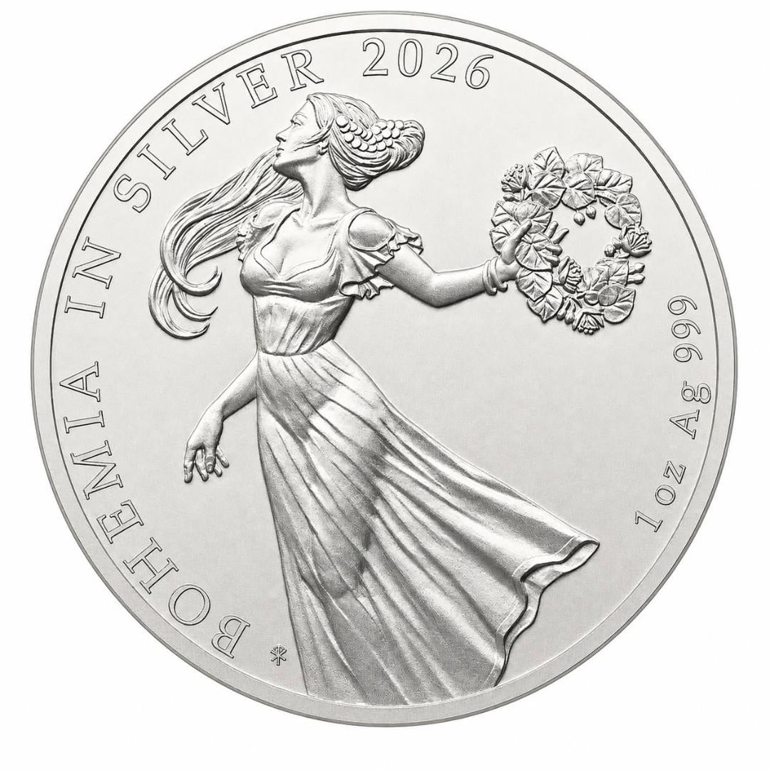 Estimate: 2026 Niue Bohemia 1 oz Silver BU Coin
