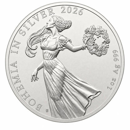 Estimate: 2026 Niue Bohemia 1 oz Silver BU Coin