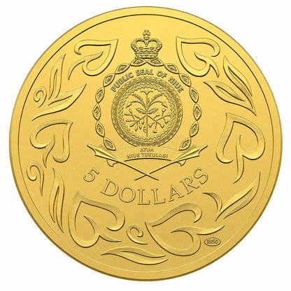 Estimate: 2026 Niue Bohemia 1/10 oz Gold BU Coin in Card