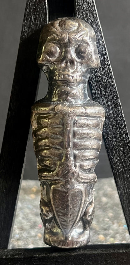 Skeletorso Poured 3 oz Silver Bar with Gunmetal Finish