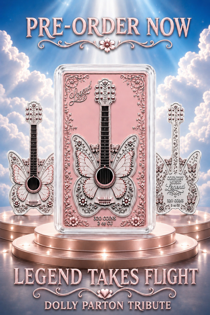 A LEGEND TAKES FLIGHT Dolly Parton Tribute 2 oz Copper Silver Plated