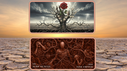 10oz You Reap What You Sow Colorized Copper Bar in Capsule