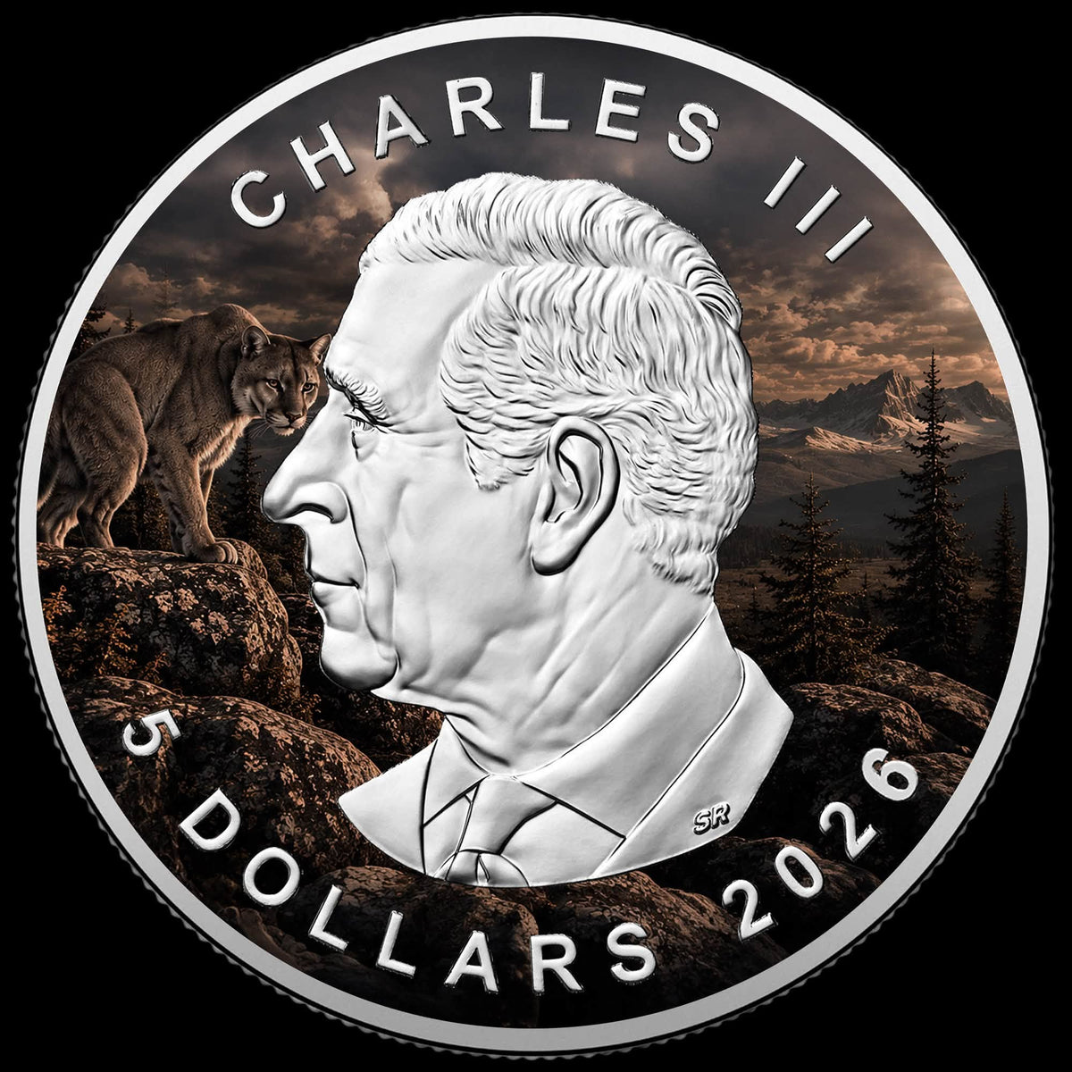 2026 Canada 1 oz Silver Maple – Canadian Wilderness Cougar 1oz .9999 Silver Coin