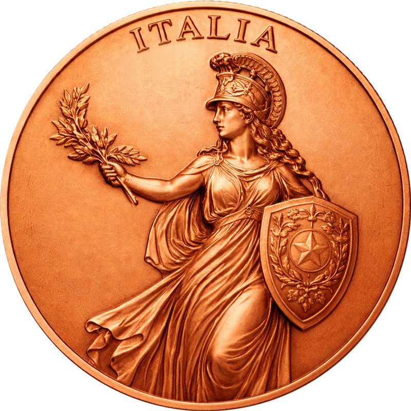 In Stock! The First Italian 1 oz Copper Round High Relief