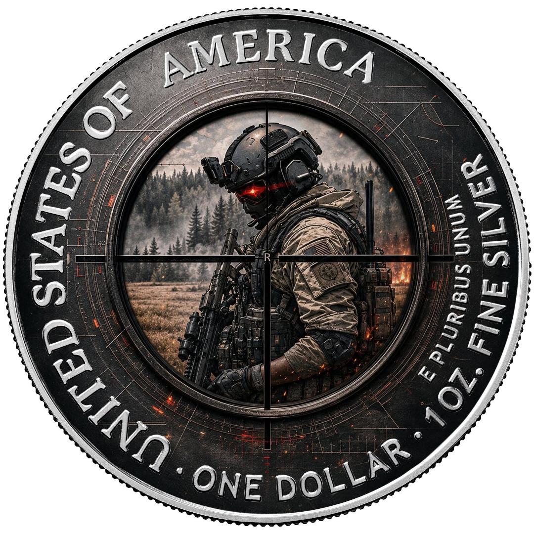 2026 American Silver Eagle Tactical Edition 1 oz Silver Coin in Quadrum Capsule w/COA (499 mintage)