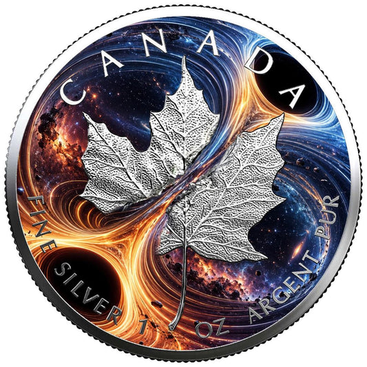 2026 Maple Leaf - Gravitational Waves Edition 1 oz Silver Coin in Quadrum Capsule w/COA (499 mintage)