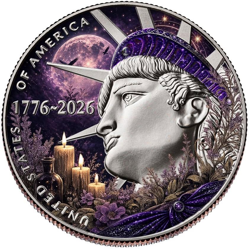 Enduring Liberty Half Dollar Bewitched Edition CN Coin in Quadrum Capsule w/COA