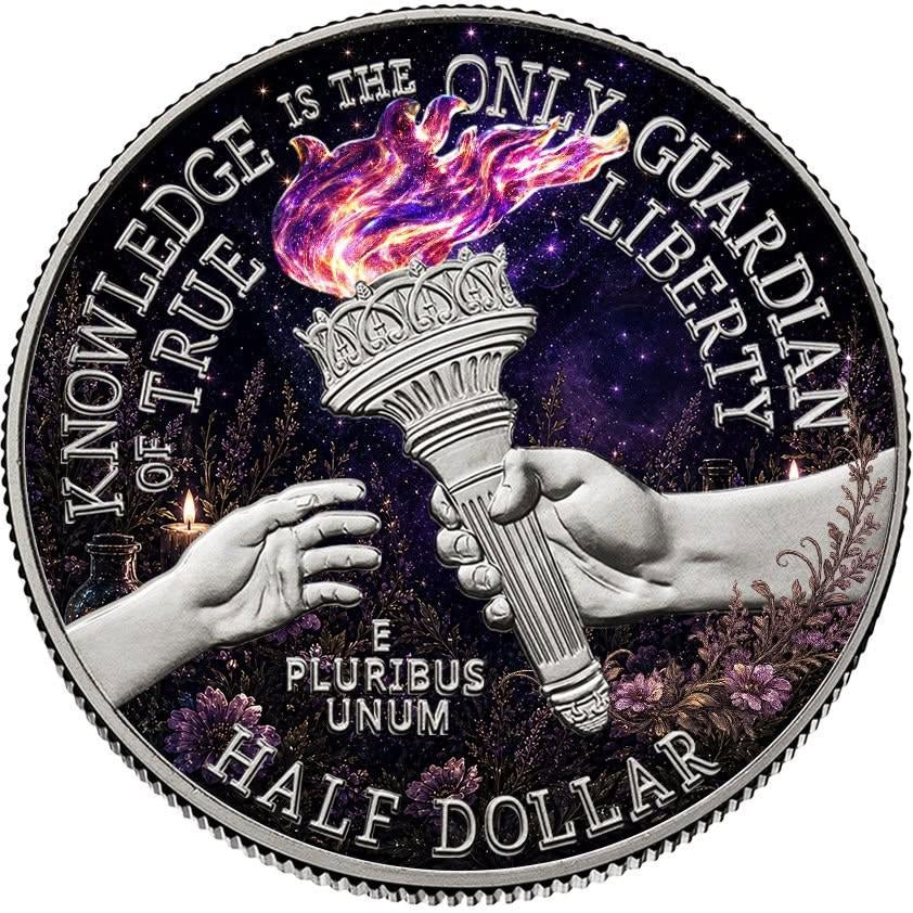 Enduring Liberty Half Dollar Bewitched Edition CN Coin in Quadrum Capsule w/COA