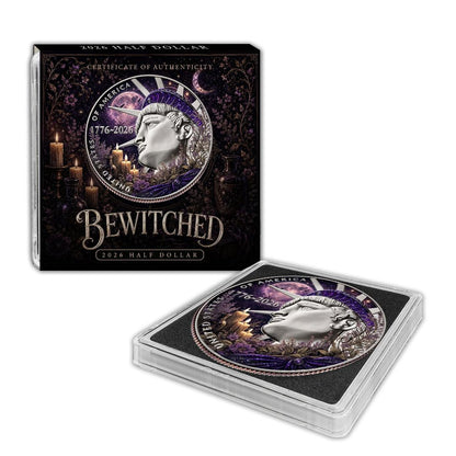 Enduring Liberty Half Dollar Bewitched Edition CN Coin in Quadrum Capsule w/COA