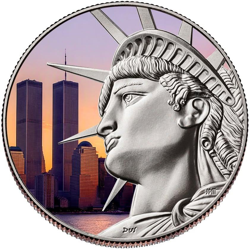 Enduring Liberty Half Dollar 9/11 Tribute CN Coin in Quadrum Capsule w/COA (250 mintage)