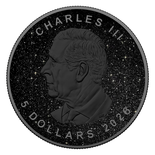 2026 Canada Maple Leaf Triple Black Diamond Edition 1 oz Silver Coin (03/17)