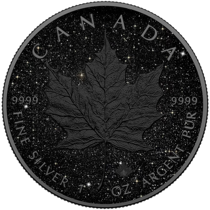 In Stock! 2026 Canada Maple Leaf Triple Black Diamond Edition 1 oz Silver Coin