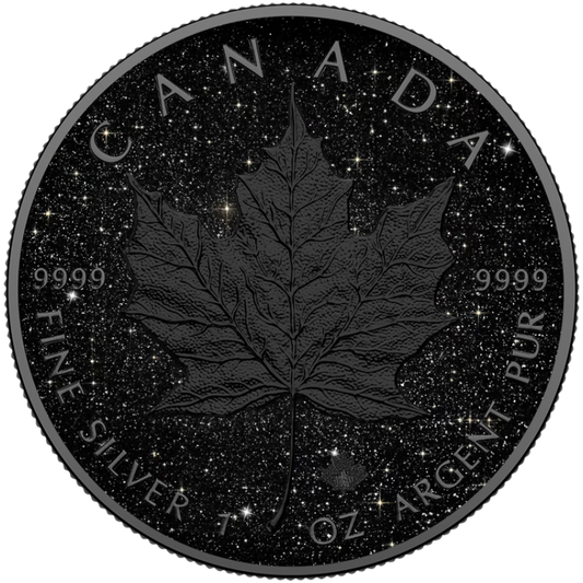 2026 Canada Maple Leaf Triple Black Diamond Edition 1 oz Silver Coin (03/17)