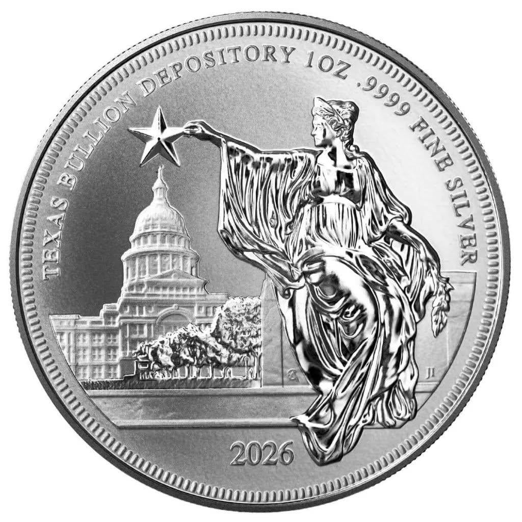 Estimate: 2026 State of Texas Lone Star 1 oz Silver Medal (Open Mintage)