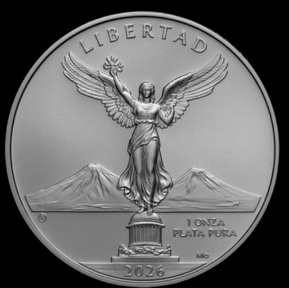 Estimate! 2026 Estados Unidos Mexicanos Libertad Angel 1 oz Silver BU Medal (Mintage TBD at End of Presale)