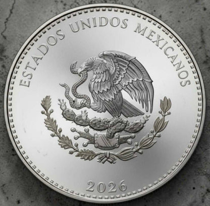 Estimate! 2026 Estados Unidos Mexicanos Libertad Angel 1 oz Silver BU Medal (Mintage TBD at End of Presale)