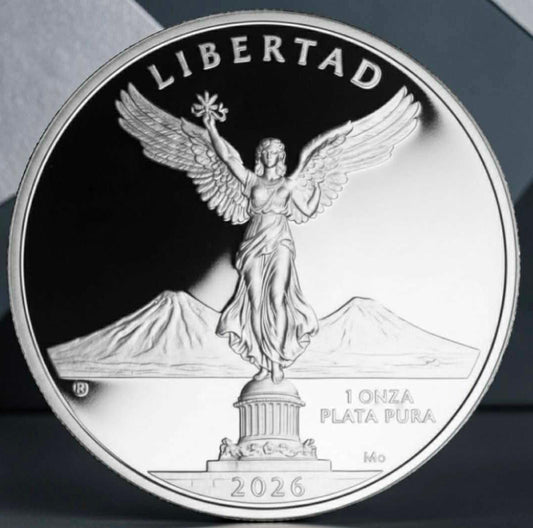 Estimate! 2026 Estados Unidos Mexicanos Libertad Angel 1 oz Silver PROOF Medal (Mintage TBD at End of Presale)