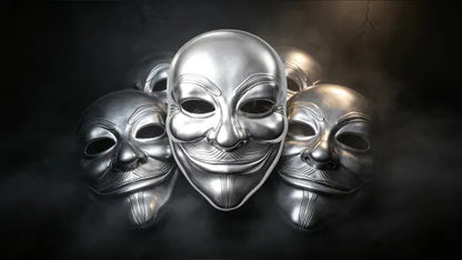 2027 Liberia Guy Fawkes Mask Antique 2 oz .999 Silver Coin