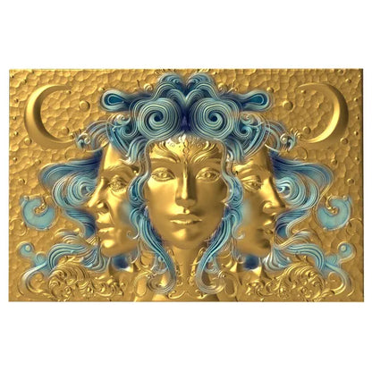 2027 Liberia Three Nymphs Gold Gilded 1 oz .999 Silver Coin