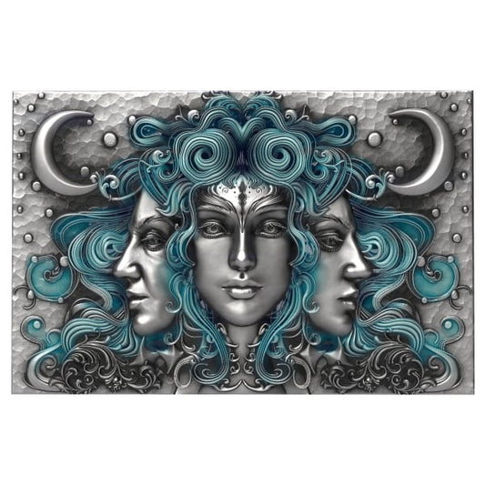 2027 Liberia Three Nymphs Antiqued UV 1 Oz .999 Silver Coin