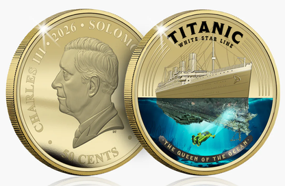 2026 Solomon Islands Titanic Day Super Size Gold Luxe Edition 45g CN Coin (03/18)