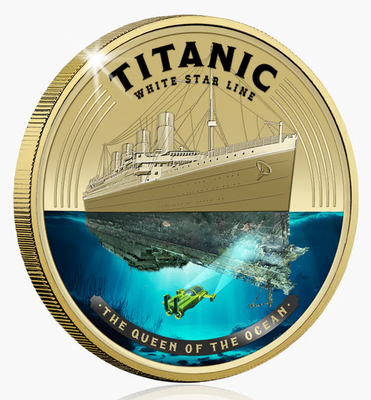 2026 Solomon Islands Titanic Day Super Size Gold Luxe Edition 45g CN Coin (03/18)