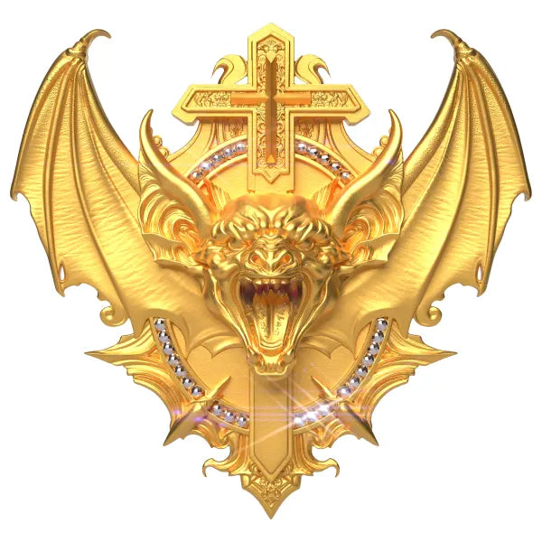 2027 Liberia Vampire Bat Gold Gilded 2 oz .999 Silver Coin