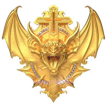 2027 Liberia Vampire Bat Gold Gilded 2 oz .999 Silver Coin