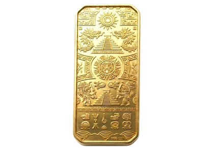 Ancient Legacies Aztec Empire 24k Gold Gilded 5 oz Copper Medal (03/18)