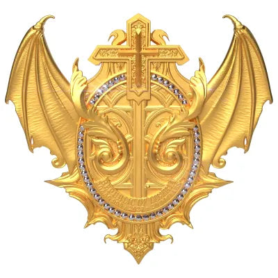 2027 Liberia Vampire Bat Gold Gilded 2 oz .999 Silver Coin
