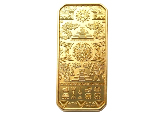 Ancient Legacies Aztec Empire 24k Gold Gilded 1 oz Copper Medal (03/25)