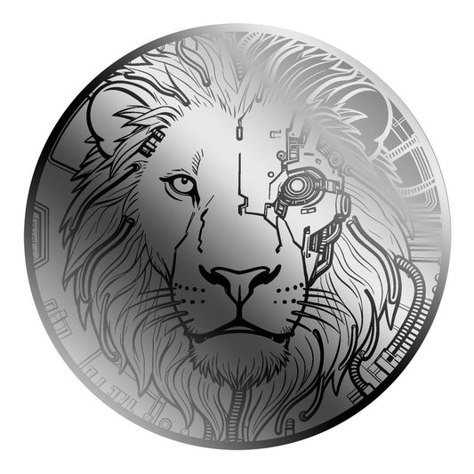 2026 Liberia Cyberpunk Lion 1/1000 oz .999 Palladium Coin in Card (9999 Mintage)