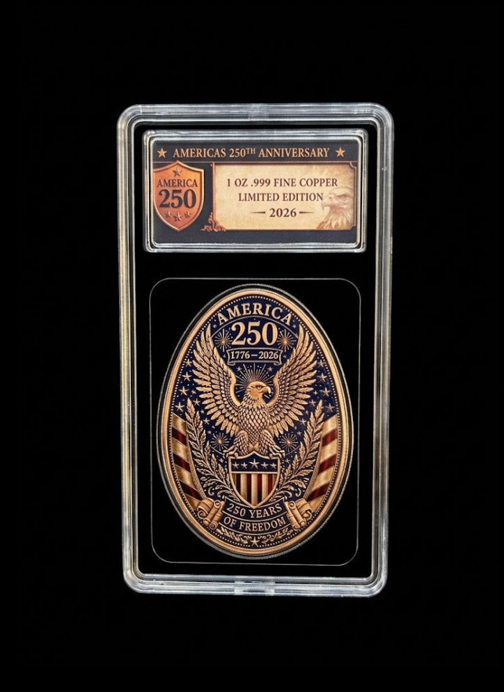 🔥 In Stock! 🔥  1 oz Copper 250th Anniversary (In Slab)