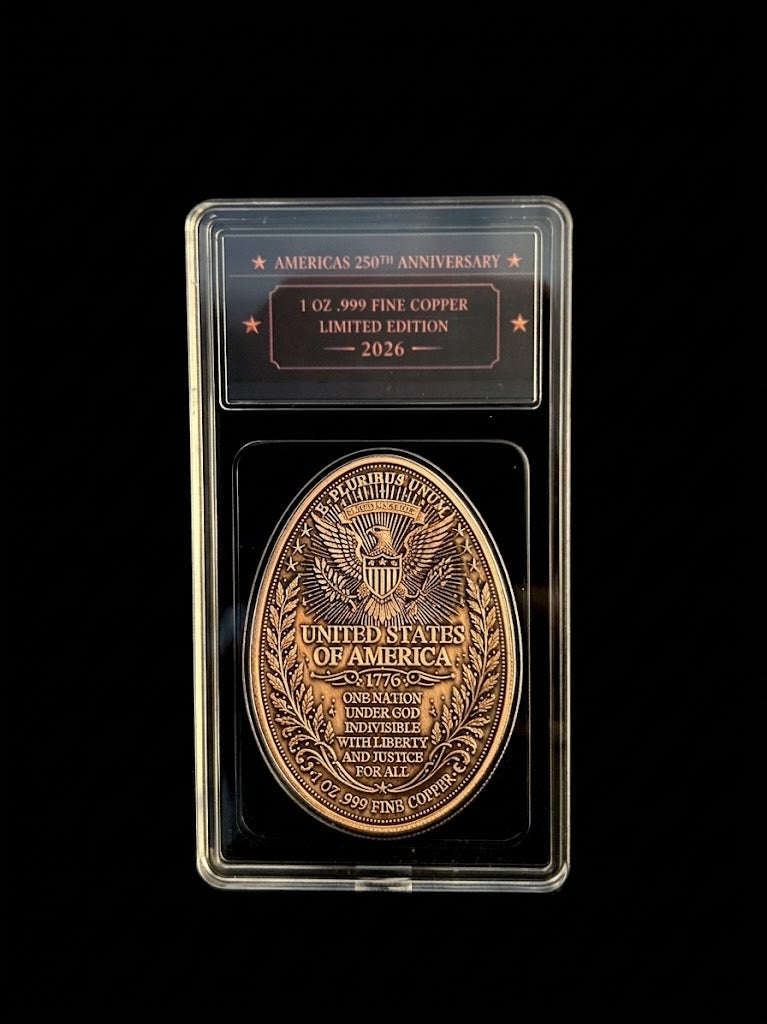 🔥 In Stock! 🔥  1 oz Copper 250th Anniversary (In Slab)