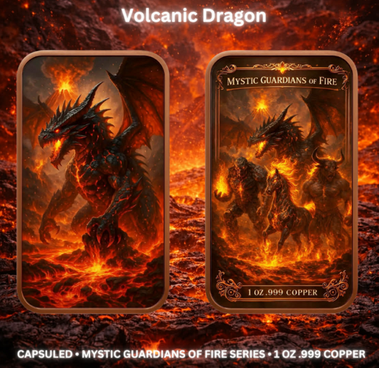 Mystic Guardians of Fire 4 x 1 oz Copper Bar Set (03/18)