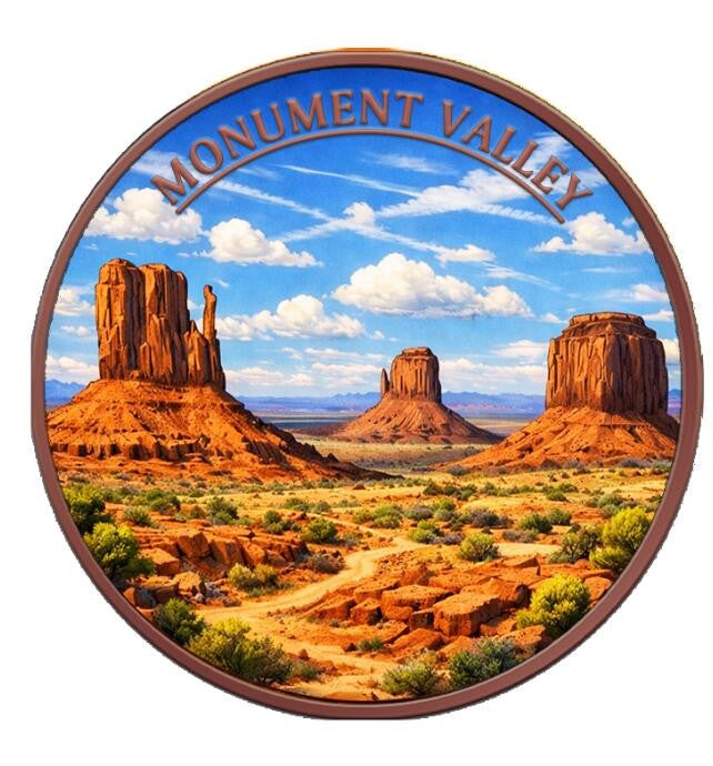 Next in series! Natural Wonders Monument Valley Colorized 5 oz Copper Round (03/19)