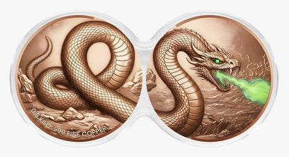 Viper's Venom Glow-in-the-Dark 2 x 1/2 Kilo Copper Medal Set in DuoStack Capsule (03/19)