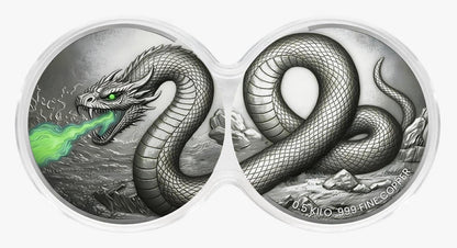 Viper's Venom Glow-in-the-Dark 2 x 1/2 Kilo Copper Medal Set in DuoStack Capsule (03/19)