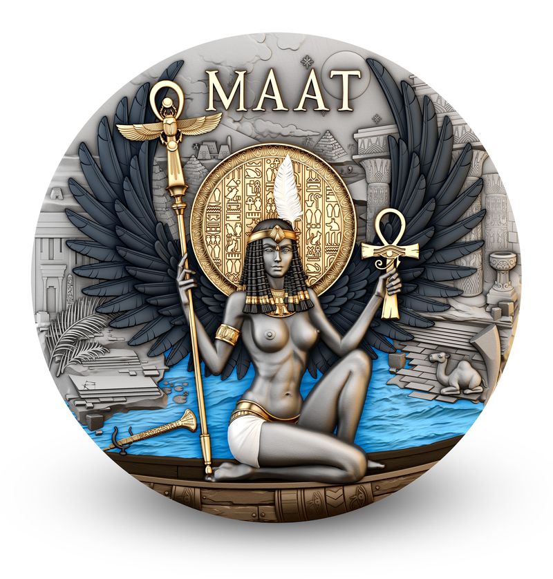 2026 Cameroon Echoes of Egypt Maat 2 oz Silver Coin (03/27)