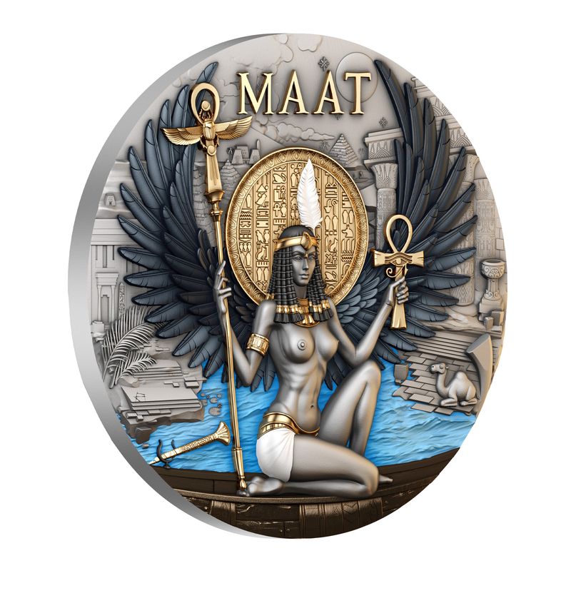 2026 Cameroon Echoes of Egypt Maat 2 oz Silver Coin (03/27)