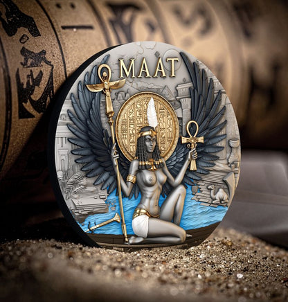 2026 Cameroon Echoes of Egypt Maat 2 oz Silver Coin (03/27)