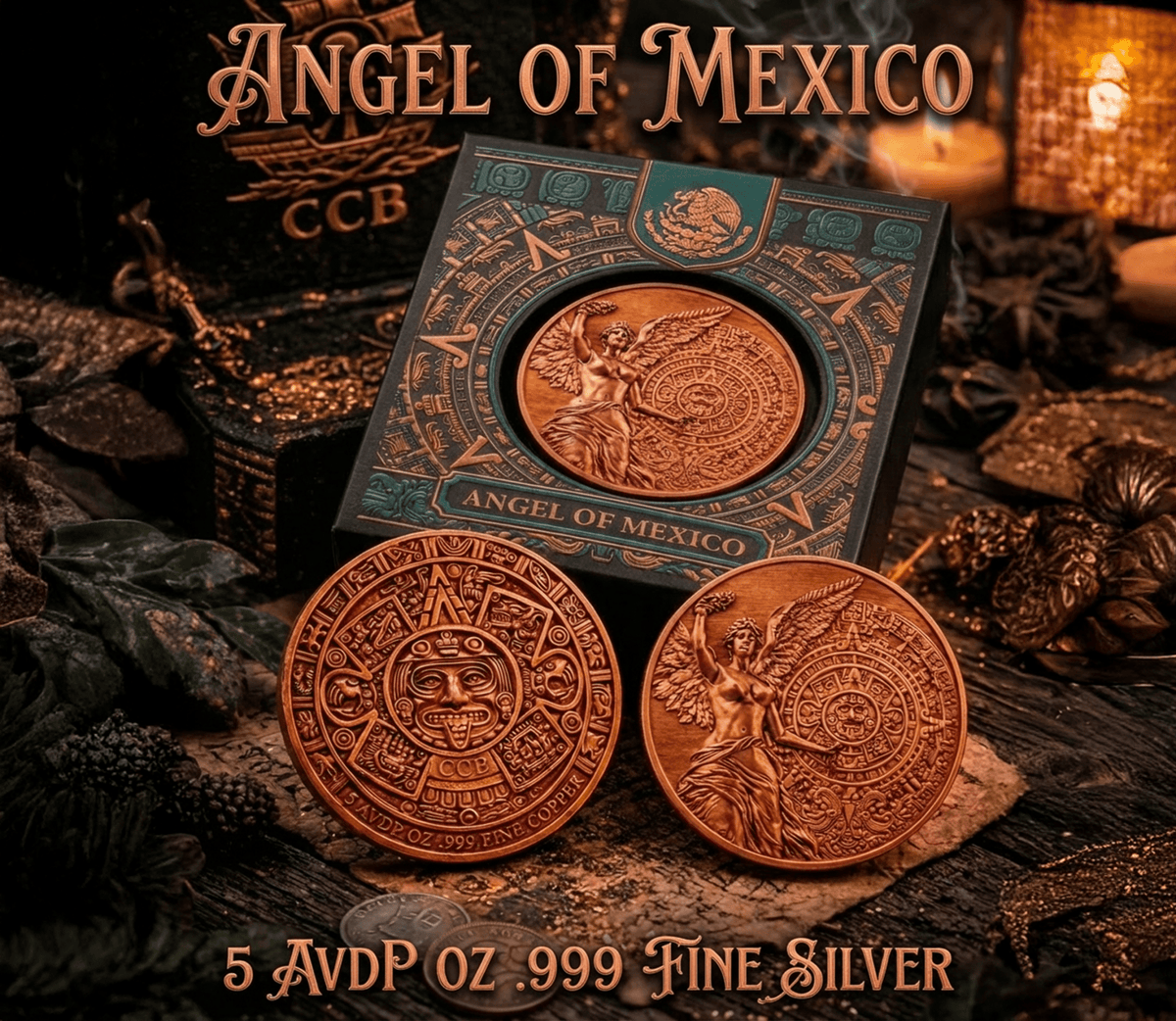In Stock! 2026 Angel of Independence 5oz Enhanced .999 Fine Copper Medal
